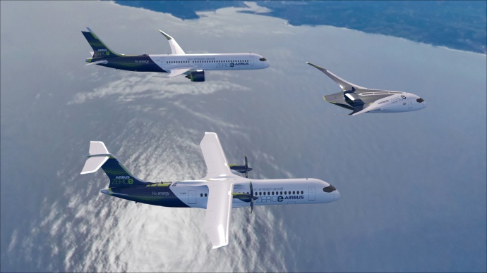 Airbus представив концепції літаків майбутнього, які не викидатимуть СО2