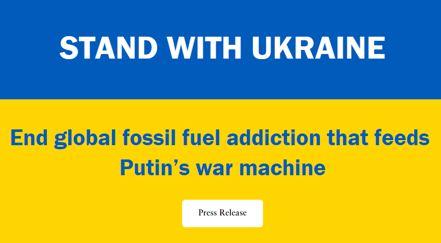 Ukrainian activists lead global demand to end fossil fuel addiction feeding Putin’s war machine